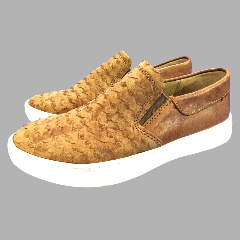 SOFFT Somers III BROWN Exotic Print Leather SLIP-ON Comfort Fashion Sneakers 6M